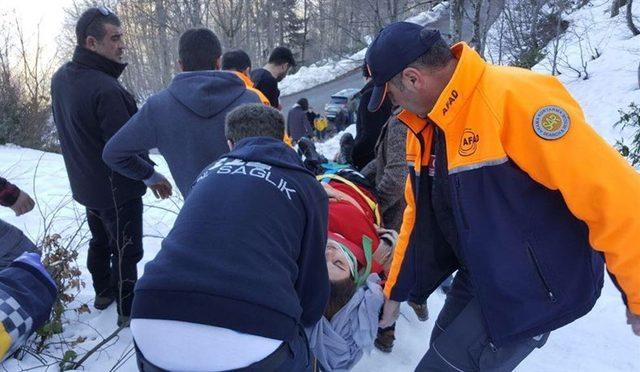 100 metre yükseklikten aşağıya yuvarlanan üniversite öğrencisi AFAD ekiplerince kurtarıldı