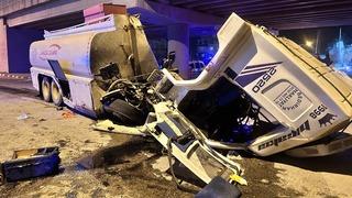 Fren arızası meydana gelen arazöz dehşeti yaşattı: 1 ölü, 1 ağır yaralı