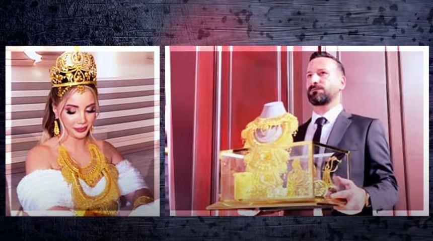 Sosyal medya fenomeni Aleyna Dalveren evlendi! Ünlü isimler akın etti! Altın taç, kemer, kolye ve külçe altınlar sosyal medyayı salladı