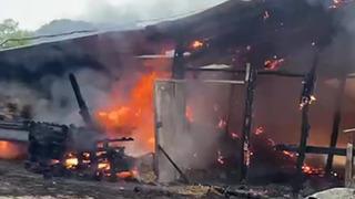 Kocaeli'de samanlık yangını! Elektrik kontağından çıkan yangın samanlığı küle çevirdi