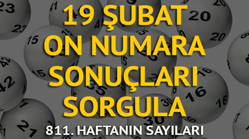On Numara sonuçları 19 Şubat: Milli Piyango 811. hafta On Numara sonuçları sorgula!