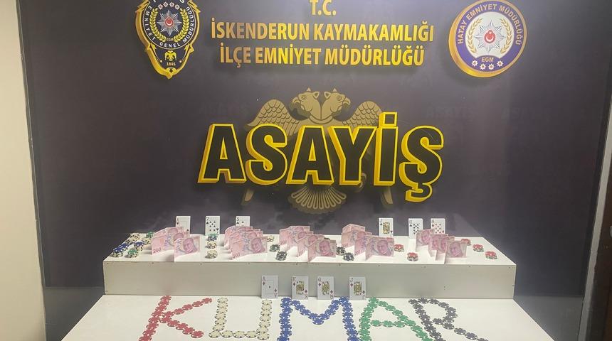 Hatay'da kumar oynayan 10 kişiye 92 bin 470 lira ceza