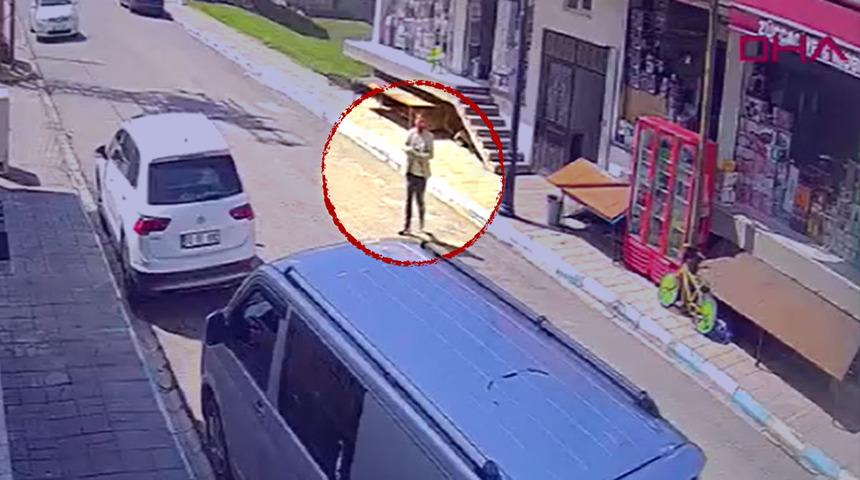 Mucize kurtuluş güvenlik kamerasında! Ölümden kıl payı kurtuldu