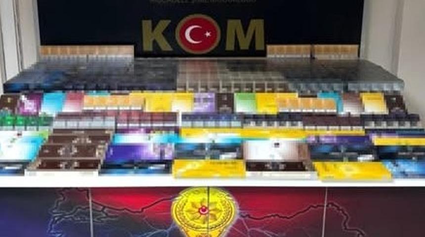 Yolcu otobüsünde yüzlerce paket kaçak sigara ele geçirildi