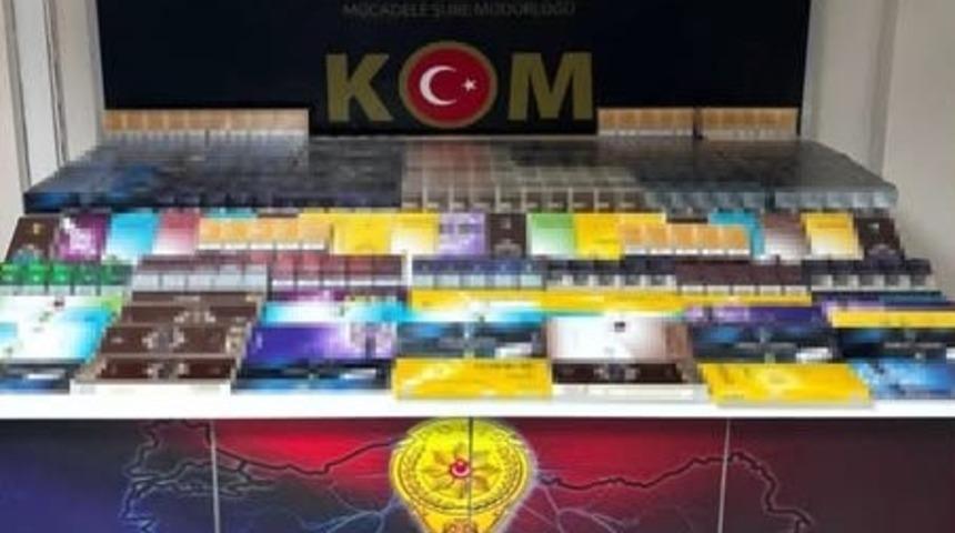 Yolcu otobüsünde 1850 paket kaçak sigara ele geçirildi