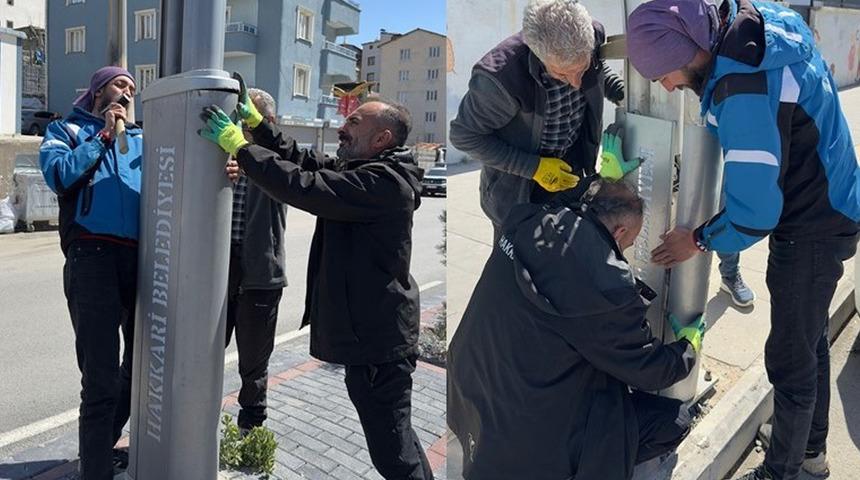Hakkari’de fırtına sonrası onarım çalışması başlatıldı