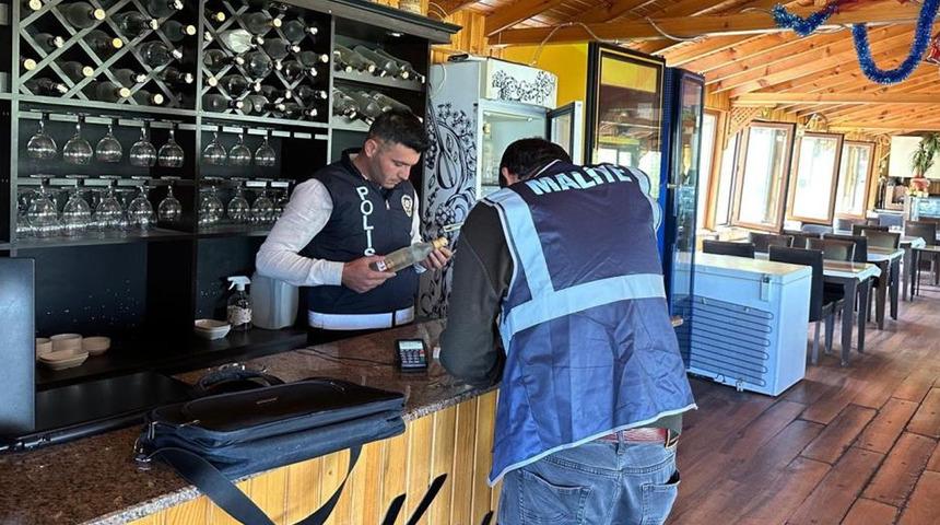 Besni’de kaçak içki denetimi yapıldı