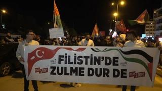 Kilis'te Filistin için dayanışma yürüyüşü düzenlendi