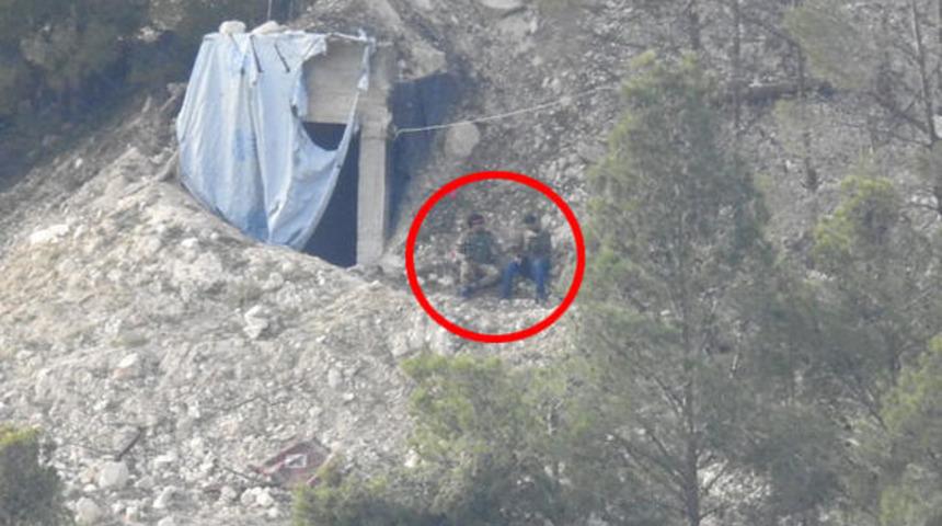 Burseya Dağı'ndaki ter&ouml;ristler b&ouml;yle g&ouml;r&uuml;nt&uuml;lendi