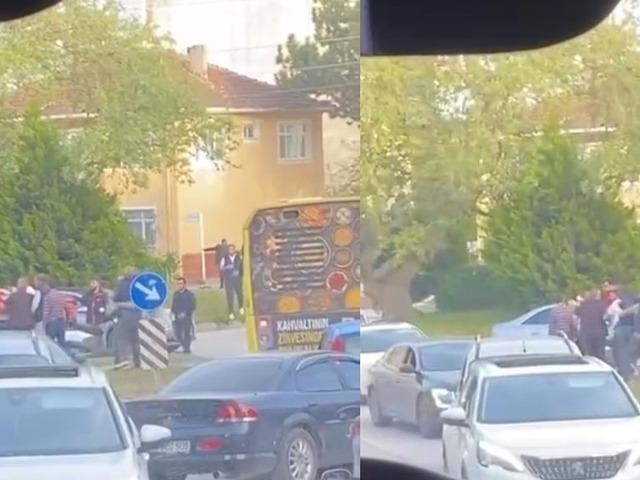 Sürücüler sokağı boks ringine çevirdi