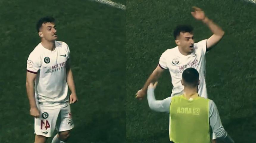 Amedspor-Çorum FK maçında ortalık karıştı! Burak Süleyman, Amed taraftarlarıyla tartışma yaşadı