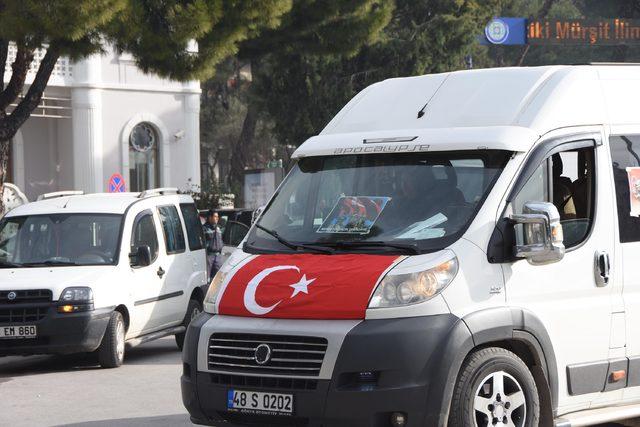 Muğla'da 'Zeytin Dalı Harekatı'na konvoylu destek