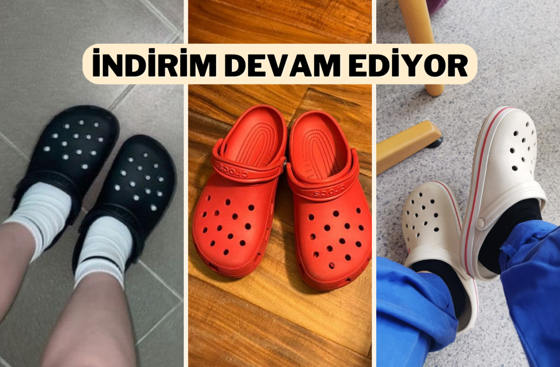 "Böyle rahat terlik denemedim" diyeceksiniz! Crocs modellerinde indirim başladı