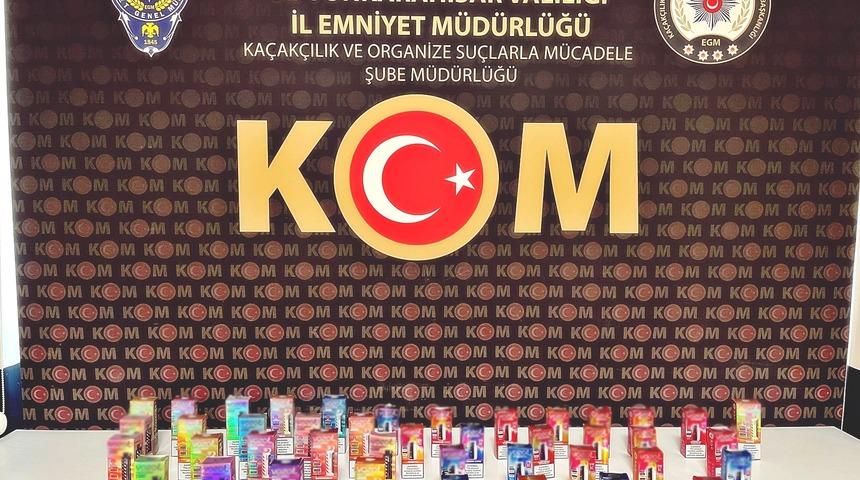 Polis 42 adet kaçak elektronik sigara ele geçirdi