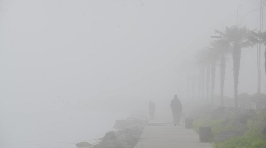 Samsun'da yoğun sis: Göz gözü görmüyor