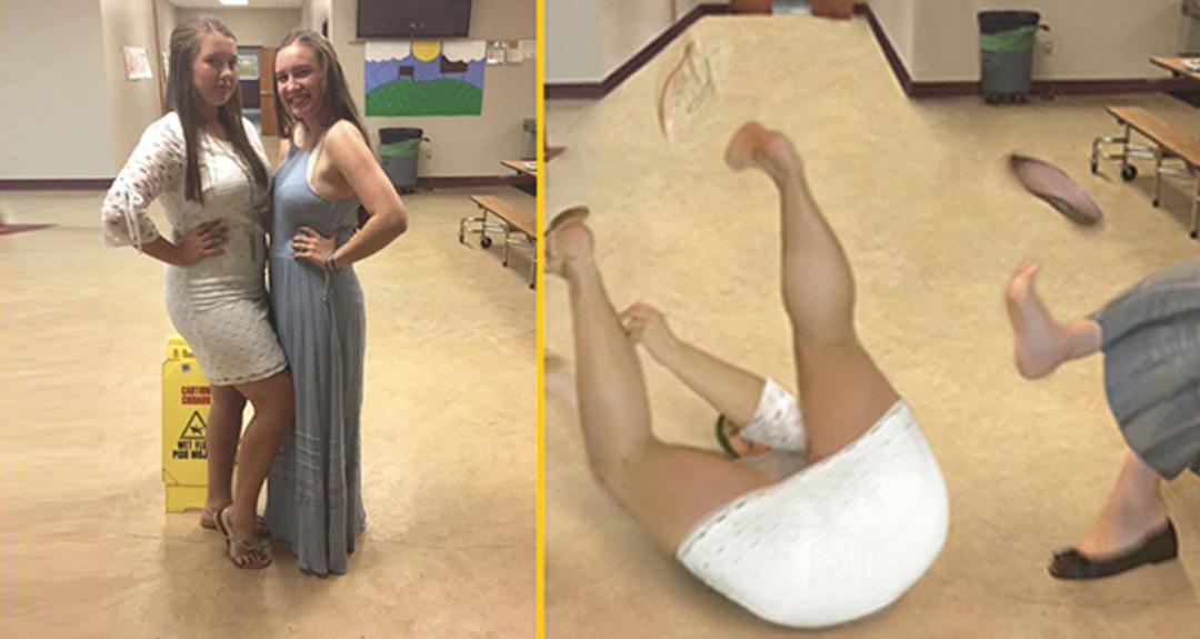 Kaygan zemin işaretinden kurtulmak isterken...Photoshop kurbanları bu kez &ccedil;ok zorlandı