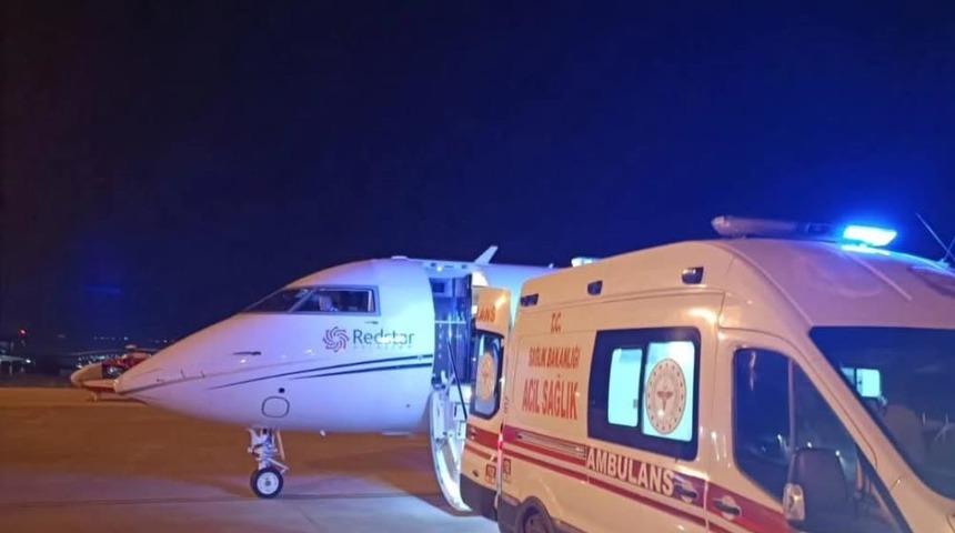 Van’da ambulans uçak 2 günlük Down sendromlu bebek için havalandı