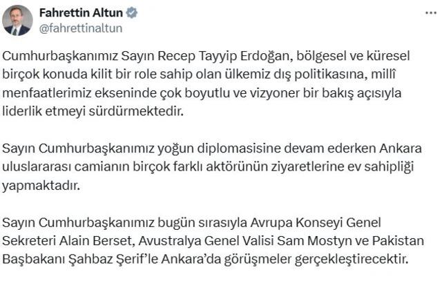 Altun: Cumhurbaşkanımız ülkemiz dış politikasına liderlik etmeyi sürdürmektedir - Politika - Ankara - 