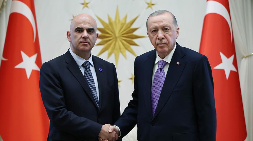 Cumhurbaşkanı Erdoğan, Avrupa Konseyi Genel Sekreteri Berset ile bir araya geldi