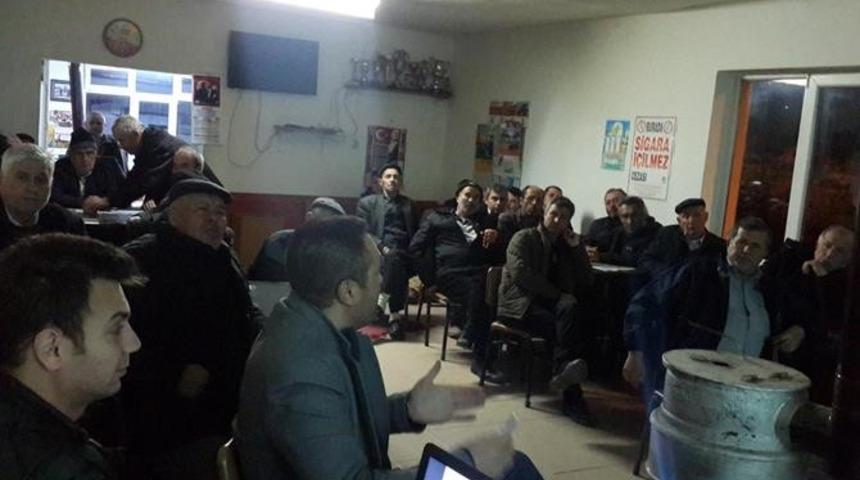 Gece eğitimleri kapsamında &ccedil;ift&ccedil;ilere &ldquo;Arazi Toplulaştırması&rdquo; anlatıldı