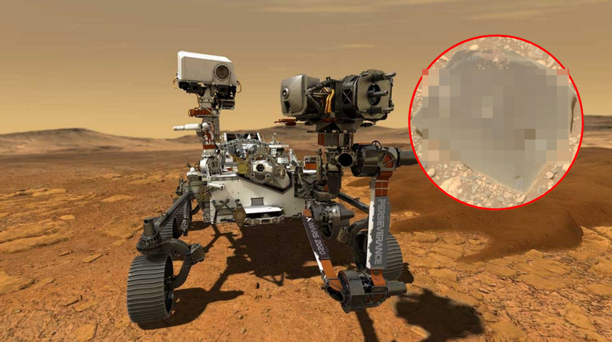 NASA'nın Mars'taki gizemli keşfi bilim insanlarını şaşkına çevirdi! Kafatası mı bulundu? 