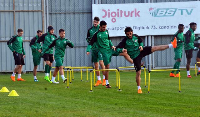 Bursasporlu oyuncular Galatasaray maçı için kenetlendi