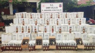 İzmir’de 3 bin 142 şişe kaçak içki ele geçirildi