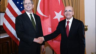 Hazine ve Maliye Bakanı Şimşek ile ABD Hazine Bakanı Bessent görüştü