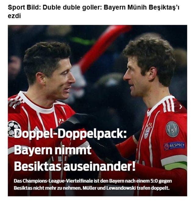 Alman basınında Bayern Münih - Beşiktaş maçı yorumları