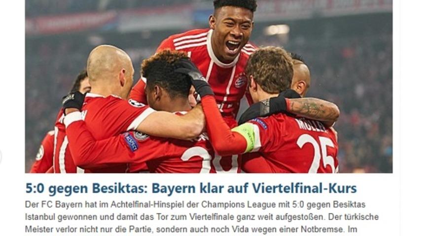 Alman basınında Bayern M&uuml;nih - Beşiktaş ma&ccedil;ı yorumları