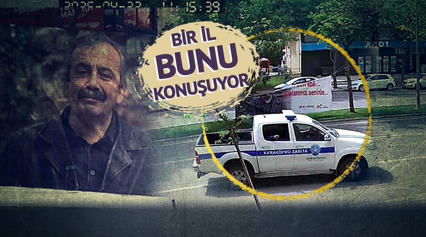 Sırrı Süreyya Önder için asılmıştı! Karaköprü'de Belediye ekipleri pankartı söktü: 'Reklam' iddiası