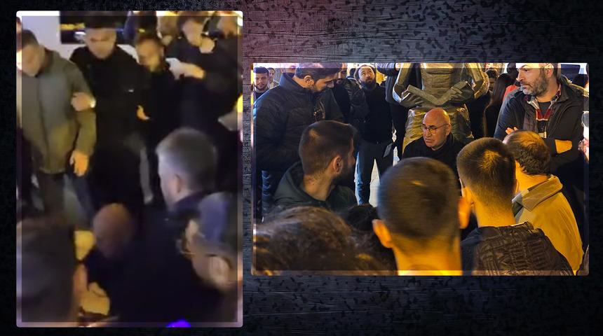 Ankara'da hareketli dakikalar! Arbede sırasında polis yere düştü, Tanal özür diledi