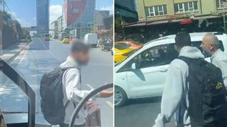 Yer: Mecidiyeköy! Otobüsü kaçırdı, ortalığı birbirine kattı