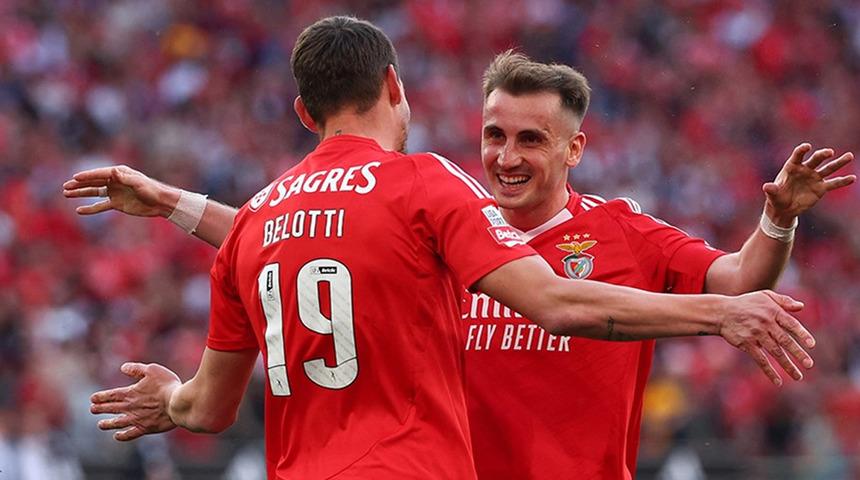 Kerem Aktürkoğlu'nun gol attığı maçta Benfica, AVS'yi 6-0 mağlup etti