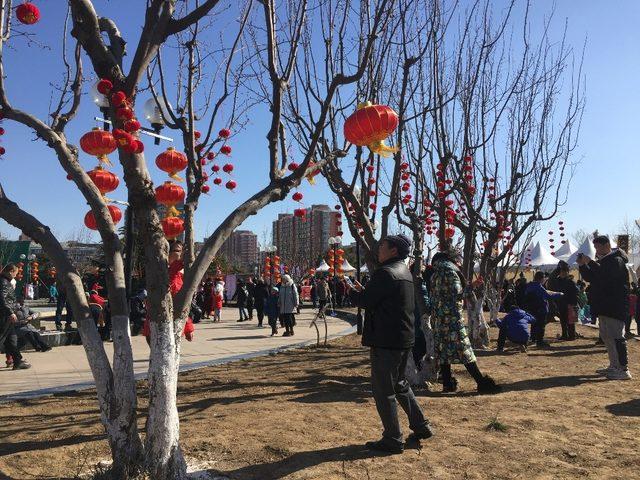 Çinliler bayramda parklara akın etti