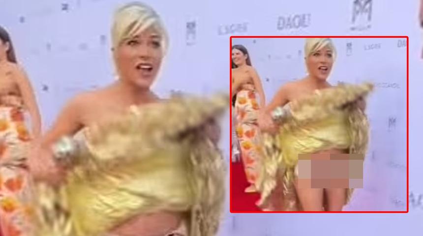 Selma Blair kırmızı halıda bir anda eteğini kaldırdı! O anlar viral oldu