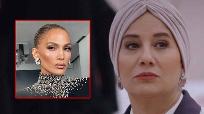 Jennifer Lopez'in baş aksesuarı dile düştü! "Kızılcık Şerbeti'ne transfer oluyor galiba"