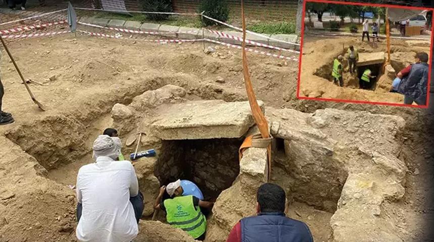 Taşların arasından &ccedil;ıktı, Aydın'da 'oda mezar'! 