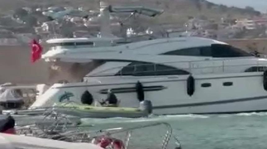  Ayvalık'ta marinada bağlı motoryatta yangın!