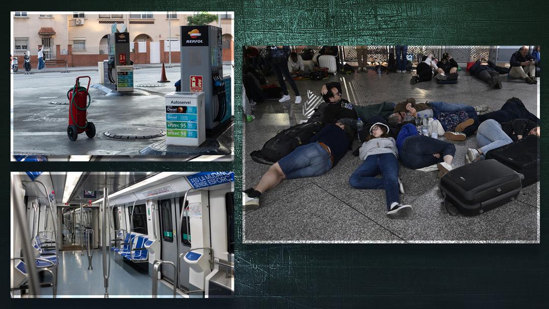 İletişim, ulaşım, sağlık... Avrupa'da elektrik gitti, hayat durdu! Yaşanan kaos fotoğraflara yansıdı