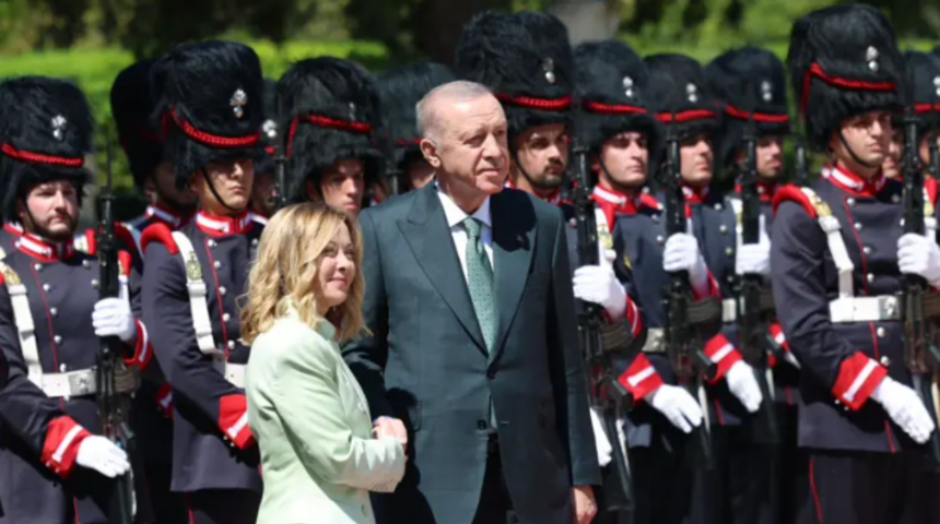 Cumhurbaşkanı Erdoğan, Türkiye-İtalya zirvesi için Roma'da