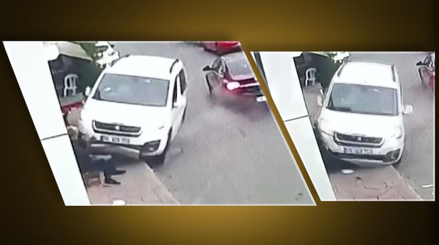 17 yaşındaki ehliyetsiz sürücü kaldırımdaki yaşlı adamı ezdi geçti! Feci kaza anı kamerada