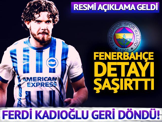 Ferdi Kadıoğlu 6 ay sonra geri dönüyor! Fenerbahçe detayı görenleri duygulandırdı
