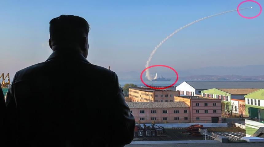 Kuzey Kore yine tüm dünyada ses getirdi! Kim Jong-un füzeler ateşlenirken böyle izleyip nükleer talimat verdi…