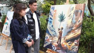 Van'da Filistin temalı resim sergisi düzenlendi