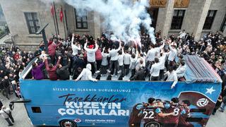 Avrupa ikincisi olan Trabzonspor U19 Takımı'na coşkulu kutlama