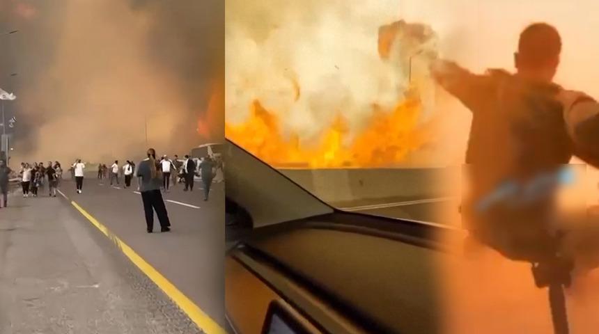 İsrail'de yangın felaketi! 5 yerleşim yeri tahliye edildi, alevler askeri üsse ulaştı...