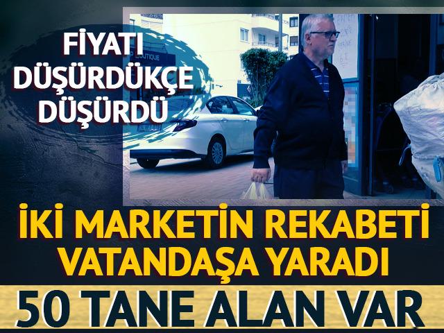 İki marketin fiyat rekabeti vatandaşa yaradı! 50 tane alan var