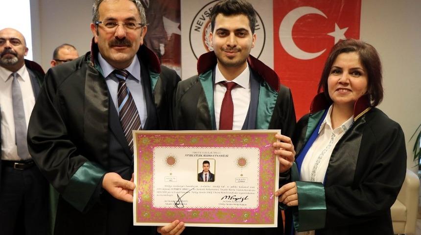Nevşehir&rsquo;de mesleğe başlayan avukatlara ruhsatları verildi