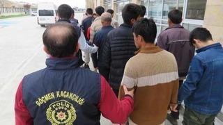 Kırşehir'de 18 düzensiz göçmen yakalandı